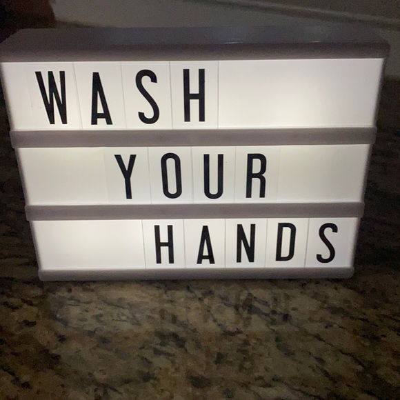 Light up letter signage board